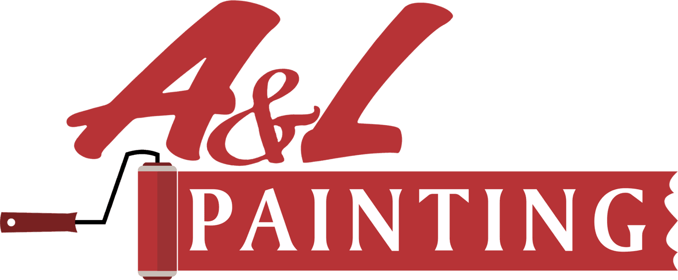 This is an image from A&L Painting, located in New York. The logo for A&L Painting features stylized red lettering above a red paint-roller graphic with the word 'PAINTING' in bold white text.