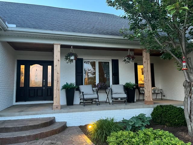 White Chooz Painters logo with blue background placeholder for paintig company logos