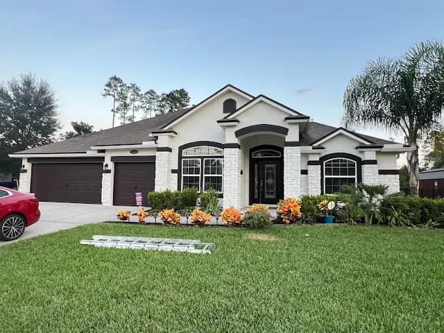 White Chooz Painters logo with blue background placeholder for paintig company logos