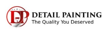 This is an image from Detail Painting, located in Illinois. The logo for Detail Painting features a red DP monogram inside a circular emblem with black text and the tagline The Quality You Deserved.