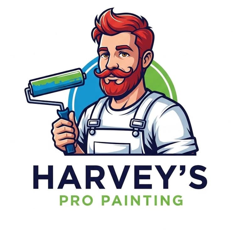 Logo for Harveys Pro Painting, a painting company in McCullom Lake, Illinois.