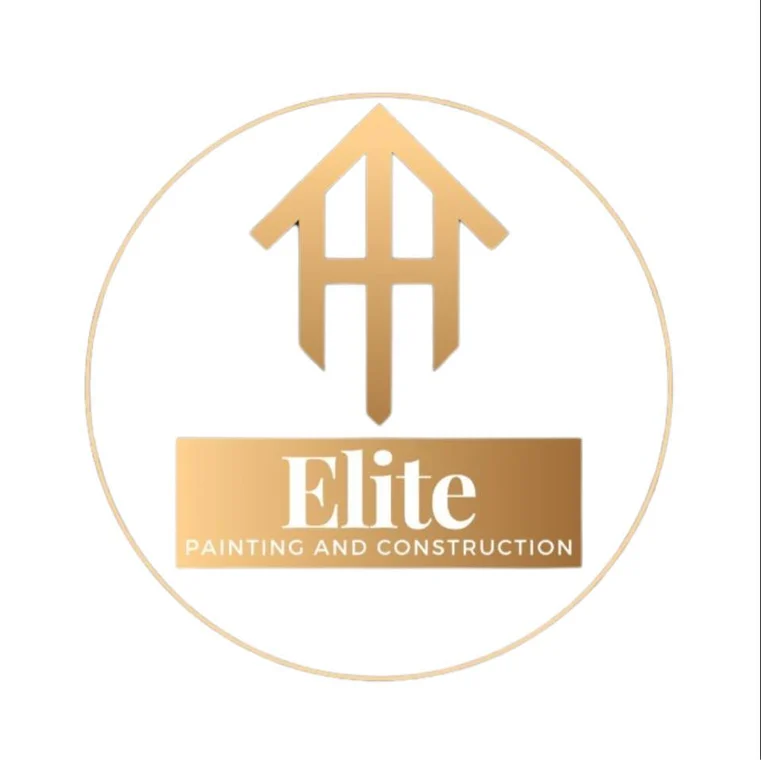 This is an image from Elite Painting and Construction LLC, located in Washington. The logo for Elite Painting and Construction LLC features a gold house-shaped monogram above the company name inside a thin circular outline.