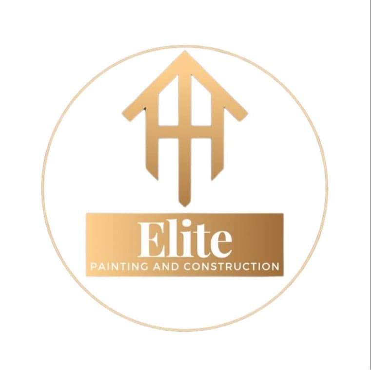 This is an image from Elite Painting and Construction LLC, located in Washington. The logo for Elite Painting and Construction LLC features a gold house-shaped monogram above the company name inside a thin circular outline.