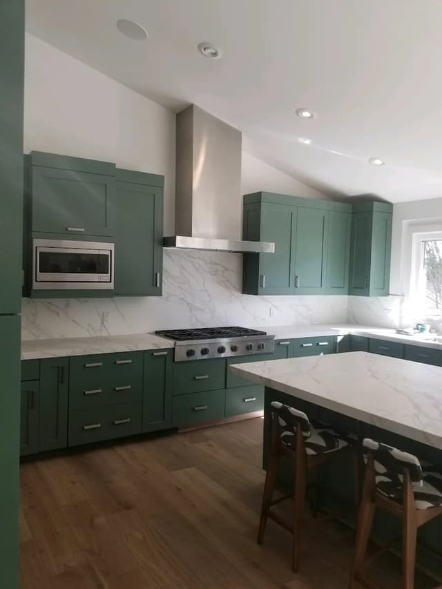 White Chooz Painters logo with blue background placeholder for paintig company logos