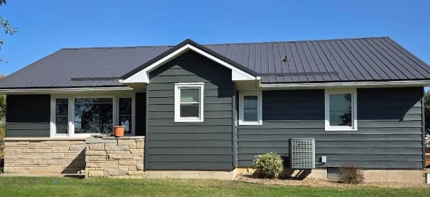 White Chooz Painters logo with blue background placeholder for paintig company logos