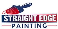 This is an image from Straight Edge Painting House Painters, located in Florida. The logo for Straight Edge Painting House Painters features a red and blue paintbrush graphic with bold lettering.
