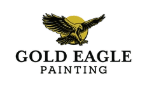 This is an image from Gold Eagle Painting, located in California. The logo for Gold Eagle Painting features a gold eagle graphic above bold black lettering, representing the professional painting company.