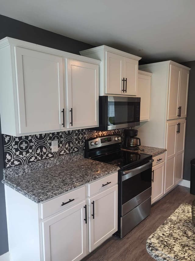 White Chooz Painters logo with blue background placeholder for paintig company logos