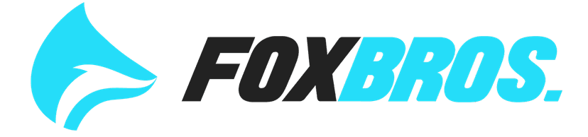 This is an image from Fox Bros. Painting, located in Minnesota. The logo for Fox Bros. Painting features a bold teal fox head graphic alongside black and teal uppercase lettering.