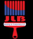 This is an image from JLB Painting & Carpentry, located in Florida. The logo for JLB Painting & Carpentry features bold red and blue lettering with a paintbrush graphic and striped design.
