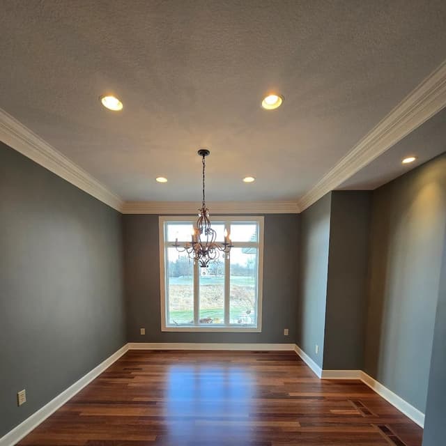 White Chooz Painters logo with blue background placeholder for paintig company logos