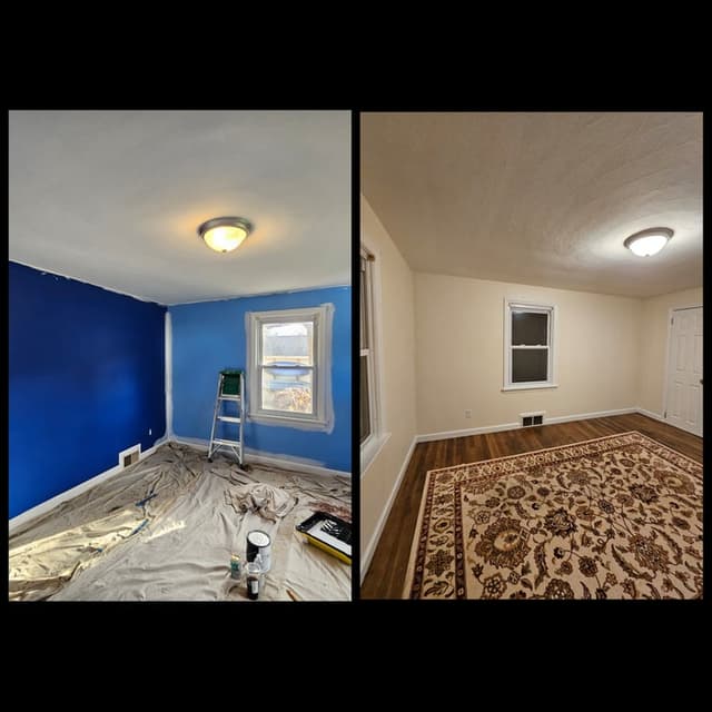 White Chooz Painters logo with blue background placeholder for paintig company logos