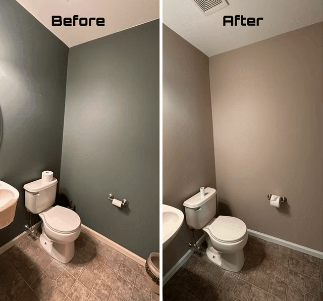 White Chooz Painters logo with blue background placeholder for paintig company logos