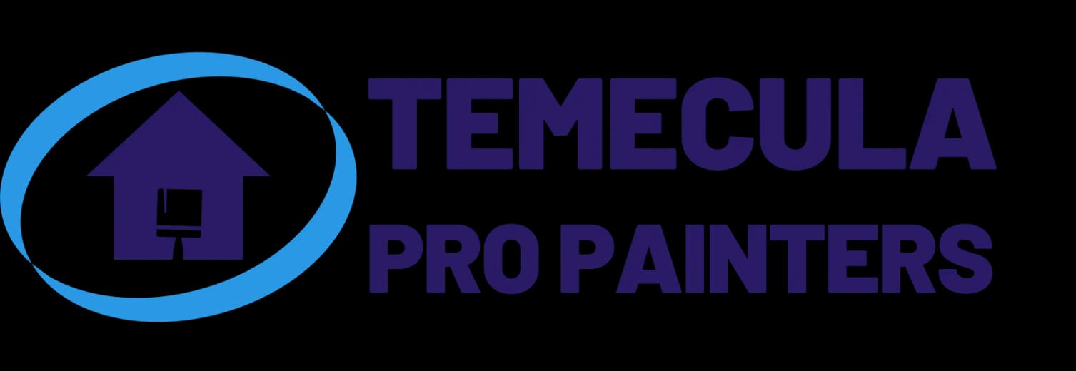 This is an image from Temecula Pro Painters, located in California. The logo for Temecula Pro Painters features a stylized house icon inside a blue circular outline paired with bold dark blue company lettering.