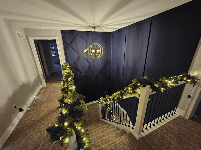 White Chooz Painters logo with blue background placeholder for paintig company logos