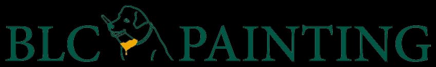 This is an image from BLC Painting, located in Massachusetts. The logo for BLC Painting features a stylized painter holding a brush, integrated into the company name with green and gold accents.