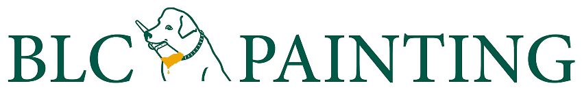 This is an image from BLC Painting, located in Massachusetts. The logo for BLC Painting features a stylized painter holding a brush, integrated into the company name with green and gold accents.
