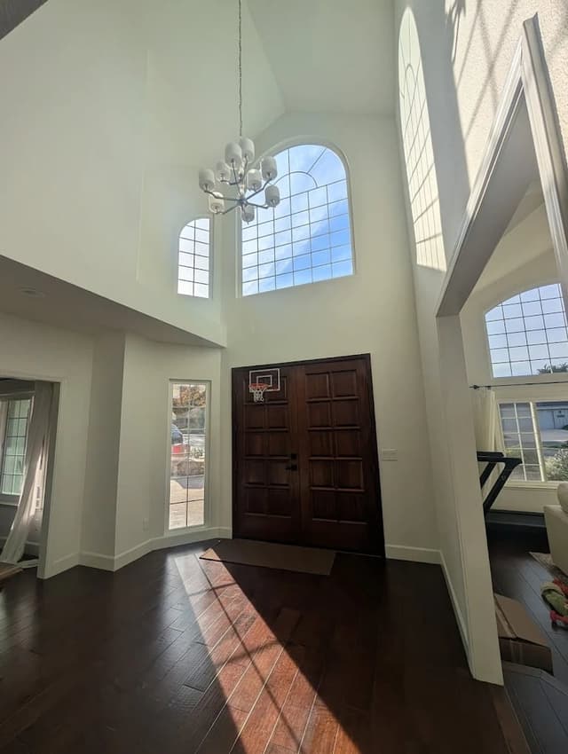 White Chooz Painters logo with blue background placeholder for paintig company logos