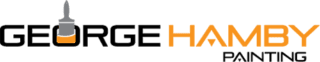 This is an image from George Hamby Painting, located in Tennessee. The image is a George Hamby Painting logo with stylized paintbrush icon and bold orange and black text.