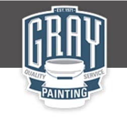 This is an image from Gray Painting LLC, located in Ohio. The logo for Gray Painting LLC features bold lettering with a paint can graphic and a clean, professional badge-style design emphasizing quality and service.