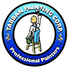 This is an image from Tabban Painting Corporation, located in Florida. The logo for Tabban Painting Corporation features a professional painter illustration with blue and yellow circular branding and bold company text.