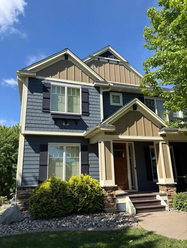 White Chooz Painters logo with blue background placeholder for paintig company logos