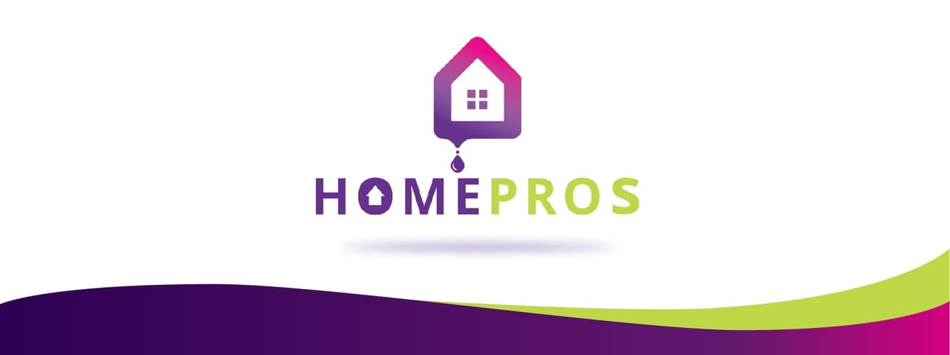 "This is an image from Home Pros Painting and Home Repairs of San Antonio, located in Texas. The logo for Home Pros Painting and Home Repairs of San Antonio features a purple and pink house icon with a paint-drip design above the company name in purple and green text."