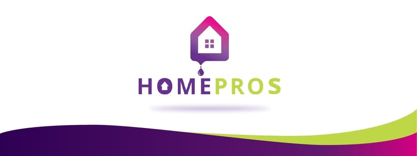 "This is an image from Home Pros Painting and Home Repairs of San Antonio, located in Texas. The logo for Home Pros Painting and Home Repairs of San Antonio features a purple and pink house icon with a paint-drip design above the company name in purple and green text."