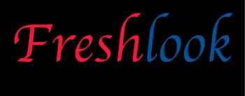 This is an image from Freshlook Painting LLC company, located in Springfield, PA. The image is a Freshlook Painting LLC logo with the word 'Fresh' in red and 'look' in blue on a black background