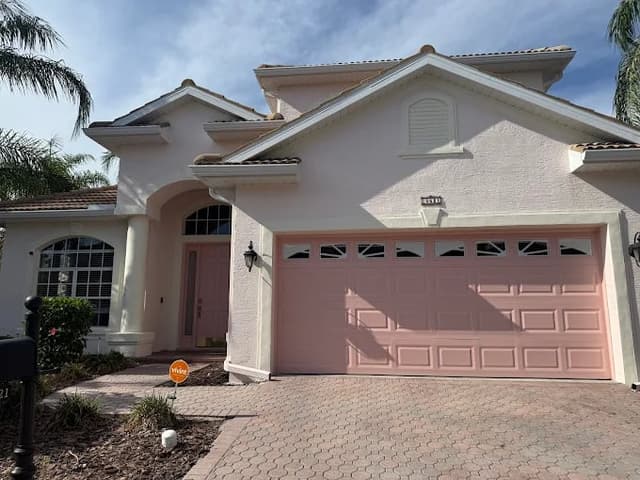 White Chooz Painters logo with blue background placeholder for paintig company logos