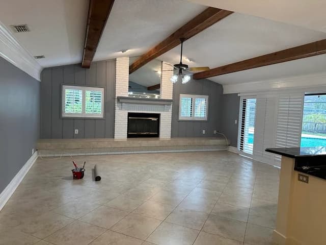 White Chooz Painters logo with blue background placeholder for paintig company logos