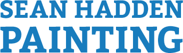 This is an image from Sean Hadden Painting, located in Indiana. The logo for Sean Hadden Painting features bold blue lettering with a clean, professional design representing residential and commercial painting services.
