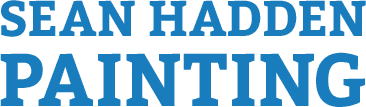 This is an image from Sean Hadden Painting, located in Indiana. The logo for Sean Hadden Painting features bold blue lettering with a clean, professional design representing residential and commercial painting services.