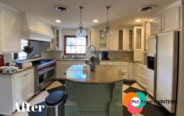 White Chooz Painters logo with blue background placeholder for paintig company logos