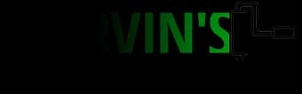 This is an image from Marvin's Painting company, located in Marengo, IL The image is a Marvin's Painting logo featuring bold green and black text with a stylized paint roller, representing professional painting services