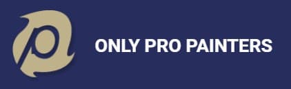 This is an image from Only Pro Painters, located in Florida. The logo for Only Pro Painters features a stylized gold emblem next to bold white text on a dark blue background.