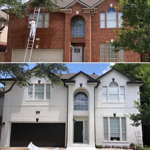 White Chooz Painters logo with blue background placeholder for paintig company logos