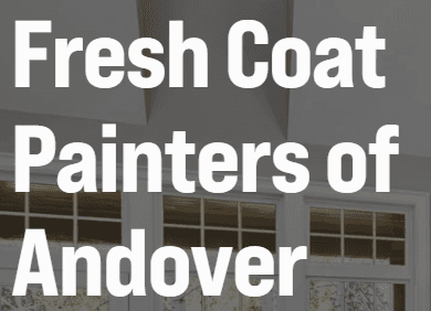 This is an image from Fresh Coat Painters of Andover, located in Massachusetts. The logo for Fresh Coat Painters of Andover company logo in bold white text on a dark background.