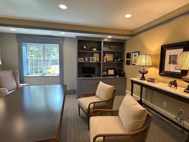 White Chooz Painters logo with blue background placeholder for paintig company logos