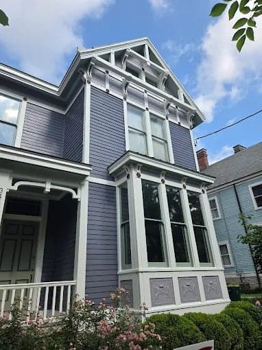 White Chooz Painters logo with blue background placeholder for paintig company logos