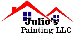 This is an image from Julio's Painting LLC, located in Maryland. The logo for Julio's Painting LLC features two red roof outlines with blue window icons and black text beneath them.