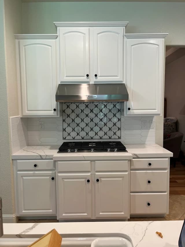 White Chooz Painters logo with blue background placeholder for paintig company logos