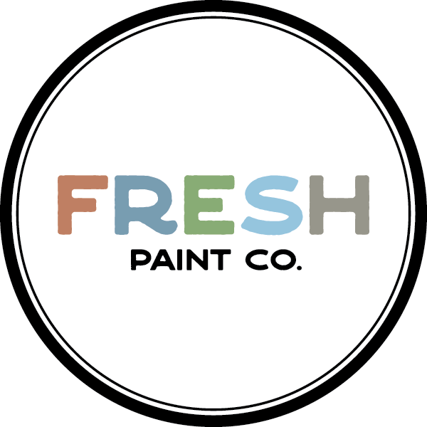This is an image from Fresh Paint Co. Inc., located in California. This is the official logo of Fresh Paint Co. Inc., a professional painting company based in California, featuring a clean circular design with multicolored lettering that represents residential and interior painting services.