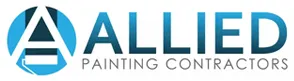 This is an image from Allied Painting Contractors, located in Missouri. The logo for Allied Painting Contractors features a clean modern design with a stylized letter “A” icon and blue lettering, representing professional residential and commercial painting services.