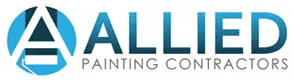 This is an image from Allied Painting Contractors, located in Missouri. The logo for Allied Painting Contractors features a clean modern design with a stylized letter “A” icon and blue lettering, representing professional residential and commercial painting services.