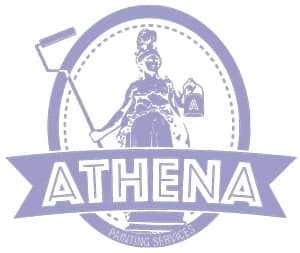 Logo for Athena Painting Services in Cary, North Carolina. The image shows the company’s branded painting-service design.