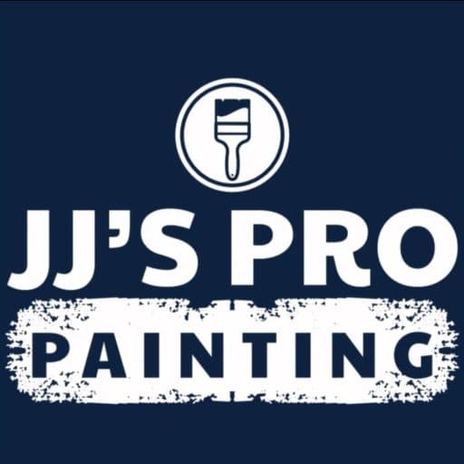 "This is an image from JJ’s Pro Painting, located in Texas. The logo for JJ’s Pro Painting features a white paintbrush icon above bold white text on a dark blue background."