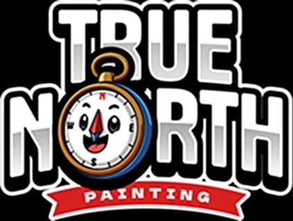This is an image from True North Painting, located in Ohio. The logo for True North Painting features bold white lettering with a compass graphic at the center and a red banner reading “Painting,” emphasizing direction, reliability, and craftsmanship.