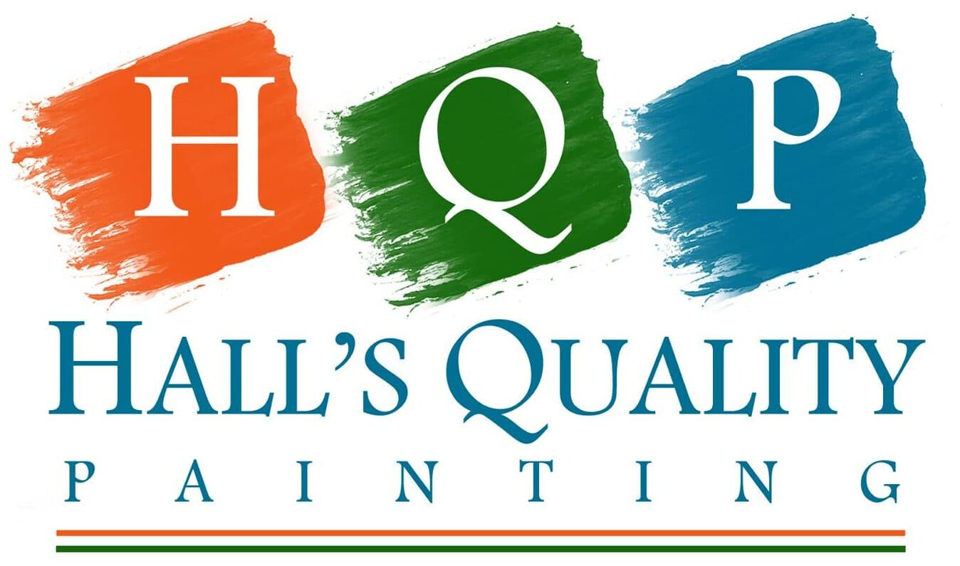 This is an image from Hall's Quality Painting Co Inc, located in Florida. The logo for Hall's Quality Painting Co Inc features bold lettering over colorful paint brush strokes in orange, green, and blue.