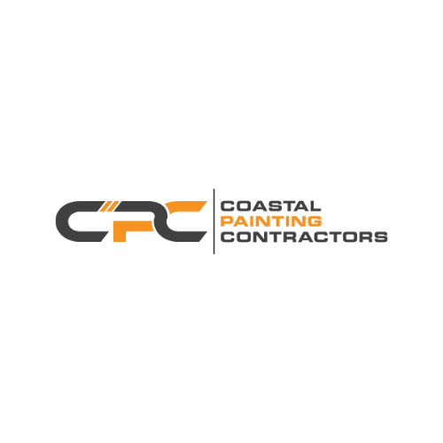 This is an image from Coastal Painting Contractors company, located in Naples, FL. The image is a Coastal Painting Contractors logo featuring stylized CPC initials in black and orange